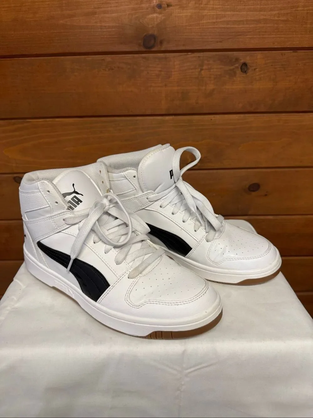 Puma Rebound Layup SL White/black Sz 10.5